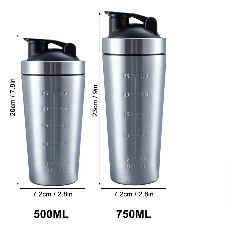 Stainless Steel Protein Shaker - огляд і ціна Nutrition Sports Fitness