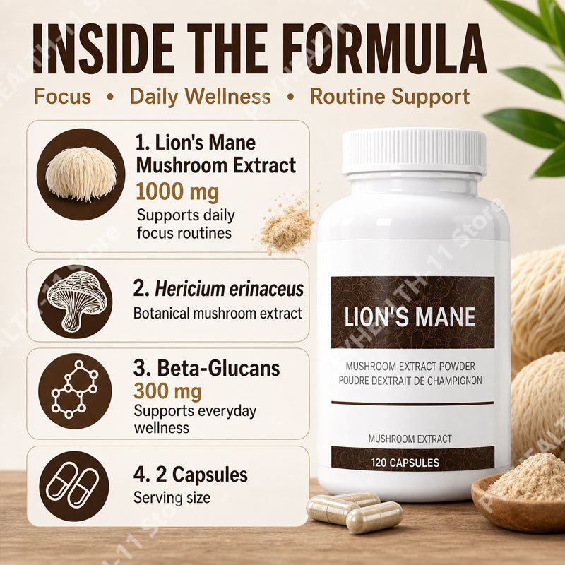Lion’s Mane Mushroom Capsules  - огляд і ціна Lion Mane Mushroom