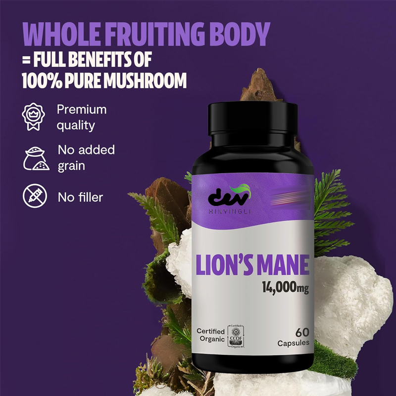 Lion Mane Supplement Capsules  - огляд і ціна Lion Mane Mushroom