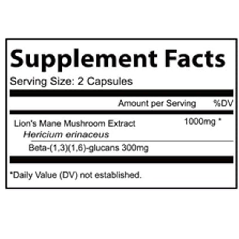Lion Mane Mushroom Extract Cap - огляд і ціна Lion Mane Mushroom