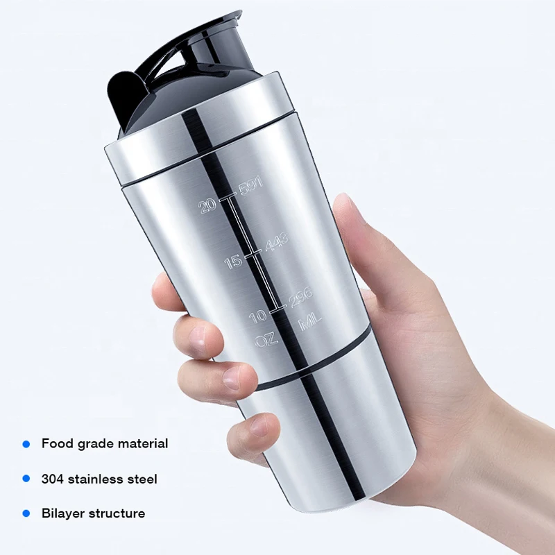 Stainless Steel Protein Shaker - огляд і ціна Nutrition Sports Fitness