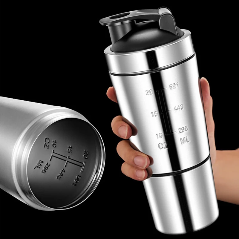 Stainless Steel Protein Shaker - огляд і ціна Nutrition Sports Fitness