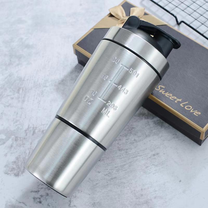 Stainless Steel Protein Shaker - огляд і ціна Nutrition Sports Fitness