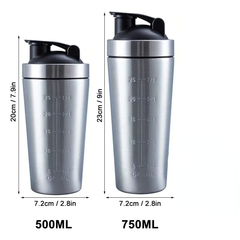 Stainless Steel Protein Shaker - огляд і ціна Nutrition Sports Fitness