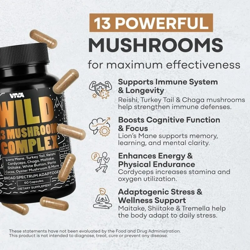 Mushroom Supplement -10:1 Mush - огляд і ціна Lion Mane Mushroom