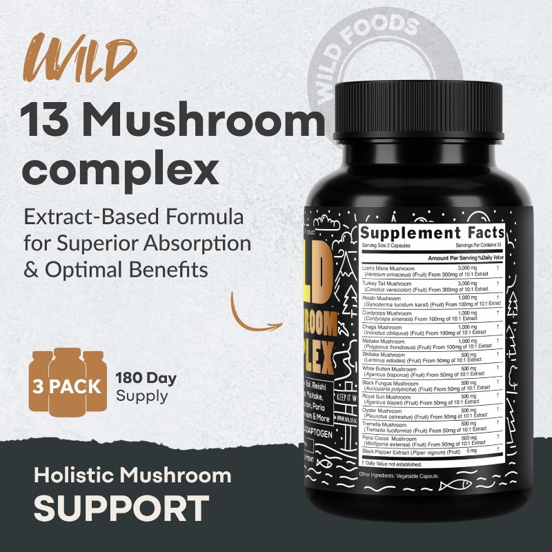 Mushroom Supplement -10:1 Mush - огляд і ціна Lion Mane Mushroom